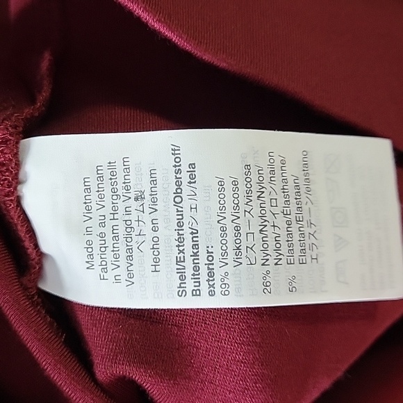 J.Crew Maroon Jeweled button-back ponte top Size S - Picture 7 of 11